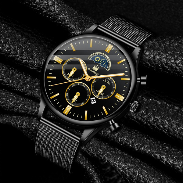 Watches For Men Minimalism Watches For Men Mesh Strap Watch Classic Black  Watch Man Clock Male Business Casual Quartz Watches High Quality Watches