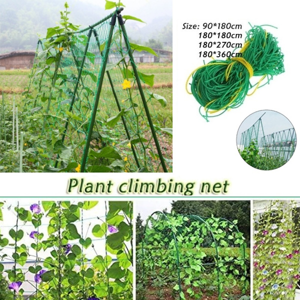 Garden Green Nylon Trellis Netting Support Climbing Bean Plant Net Grow Fe.s1 