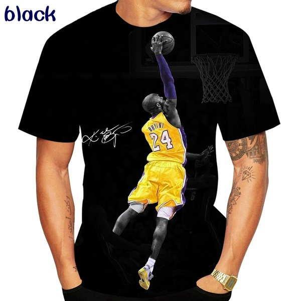 Kobe Bryant T-Shirt Pattern Shirt Men 3D Print Hip Hop Rock Personality ...