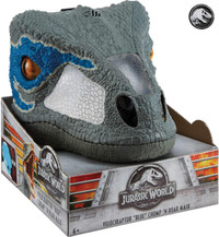 jurassic world ginormous velociraptor blue plush