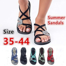 Summer, plus, Sandals, braidedsandalscasual