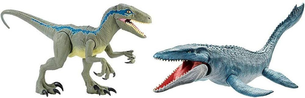 Jurassic World Toys Jurassic World Super Colossal Velociraptor Blue Real Feel Mosasaurus Colossal Velociraptor Blue Mosasaurus Wish