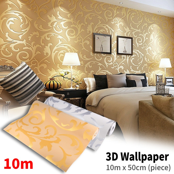 3D Modern Gloss WallPaper Roll Background for Living Room & Bedroom Home Decor 