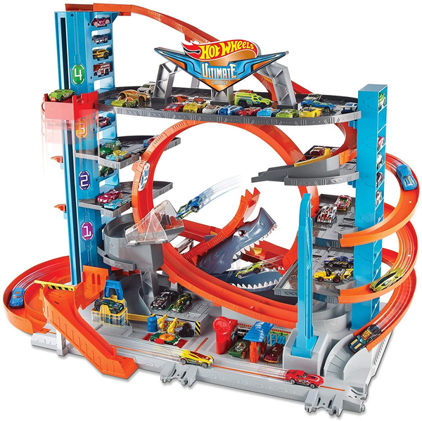 Hot Wheels City Ultimate Garage with Shark Attack Multi Wish