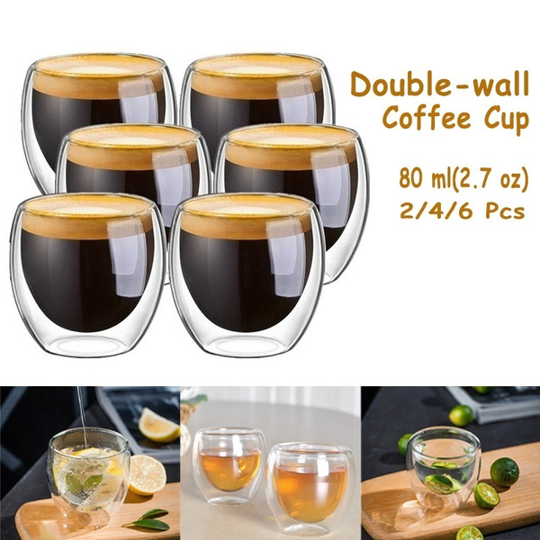 Double Wall Tumblers,High Borosilicate Glass Coffee Cup Double Cup
