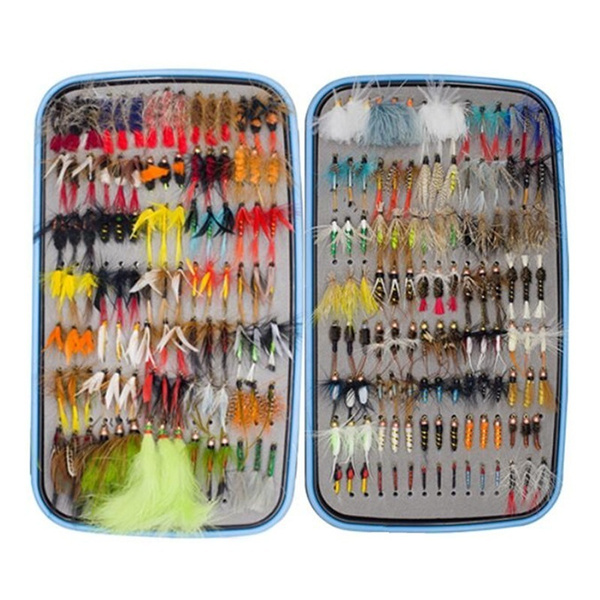 Fly Fishing Flies Kit Dry//Wet Flies Lures Assorted Fly Box Trout Fishing 78PC