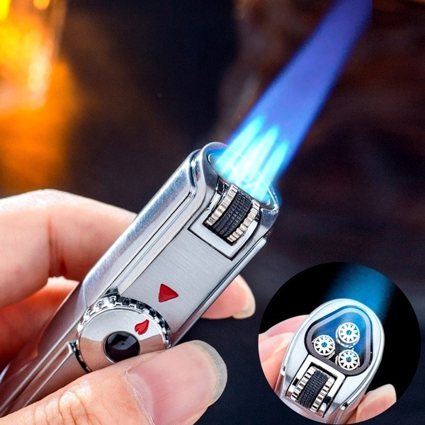 Lighter One/Three Fire Jet Gas Cigar Lighter Turbo Windproof Powerful