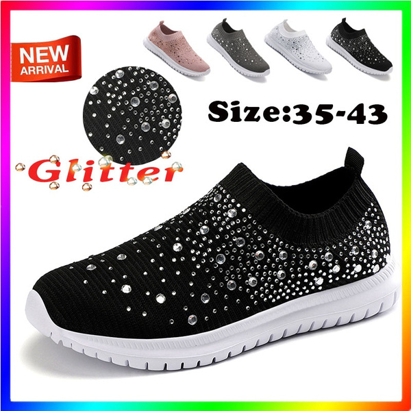 glitter walking shoes