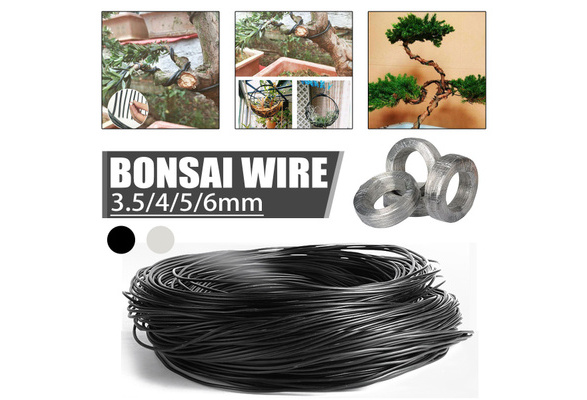 AIEX 1mm 6 Rolls Bonsai Wire Aluminium 196.8 Feet in Total for Bonsai Tree Training and Craft Making with Nippers Black, Brown, Silver, Green
