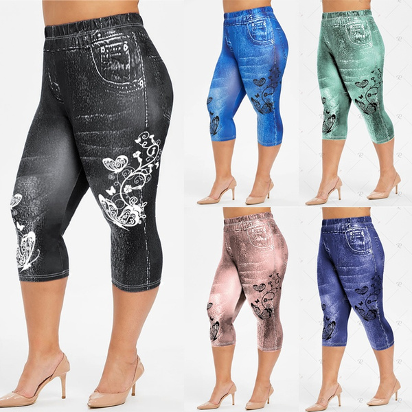Leggings Elastic Waist Pants Plus Size 