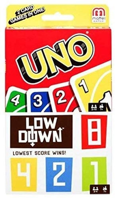 down, low, uno