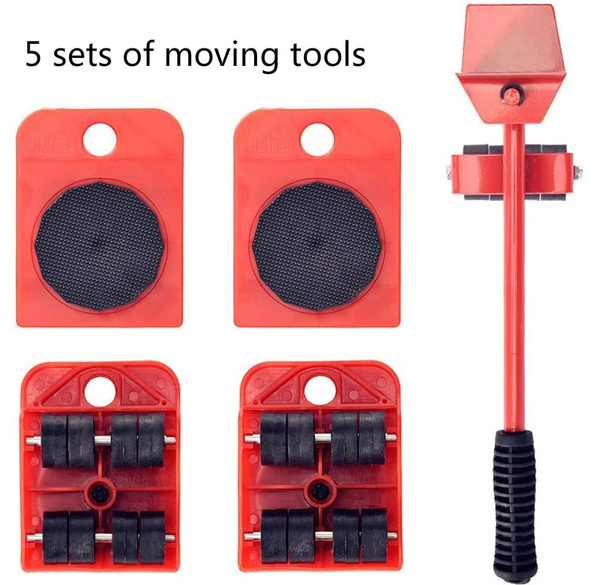 Furniture Lifter Tool Set, Heavy Furniture Moving System Lifter Kit -  Moving Device Heavy Load Handling Tool with 4 Roller Sliders - for Sofas,  Refrigerators, Adjustable Height