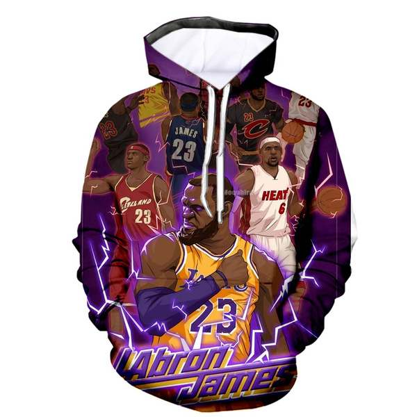 2020 New Fashion 3D hoodie LeBron James Basketball Player Winter Hoodies Character 3D print men s women s Hooded Sweatshirts