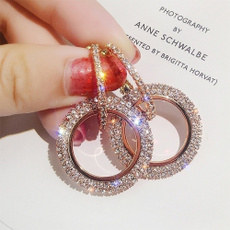 pendantearring, DIAMOND, Jewelry, gold