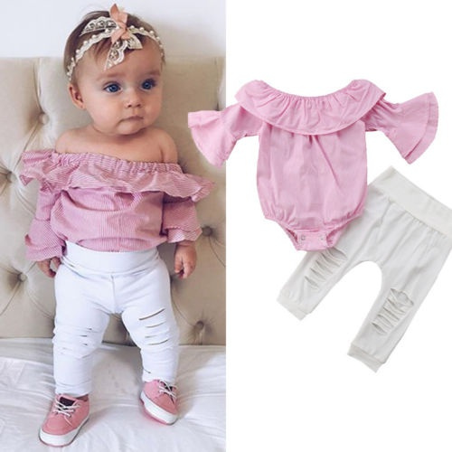 Chaud Nouveau Ne Infant Kid Bebe Fille Top Barboteuse Body Dechire Pantalon Outfit Vetements Set 2pcs Wish Chaud Nouveau Ne Infant Kid Bebe Fille Top Barboteuse Body Dechire Pantalon Outfit Vetements Set 2pcs Wish
