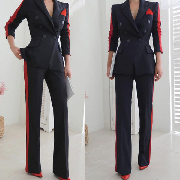 double breasted trouser suit ladies