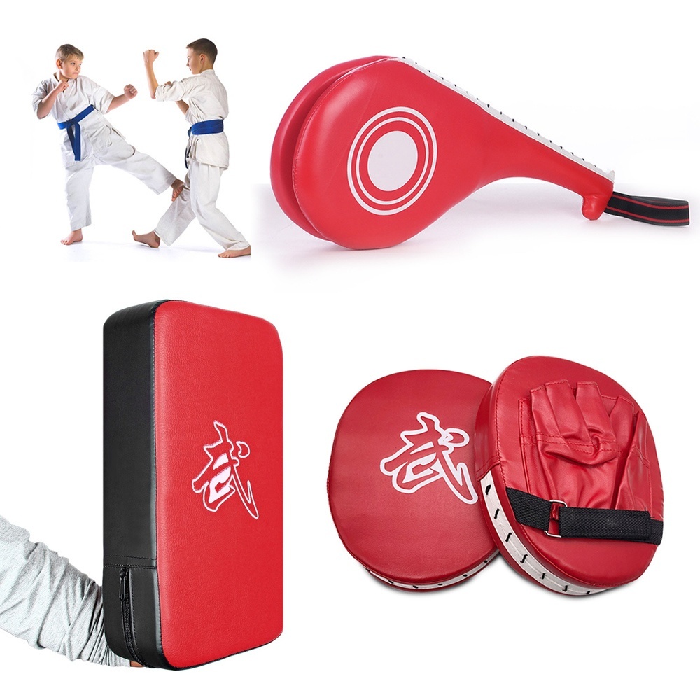 Boxing Punching Mitt Kick Taekwondo Pad Target Punching Pad Kicking Strike Pad Hand Feet Target Shield Training 2 Colors