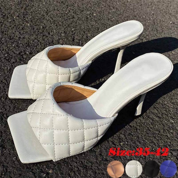 trendy square toe heels