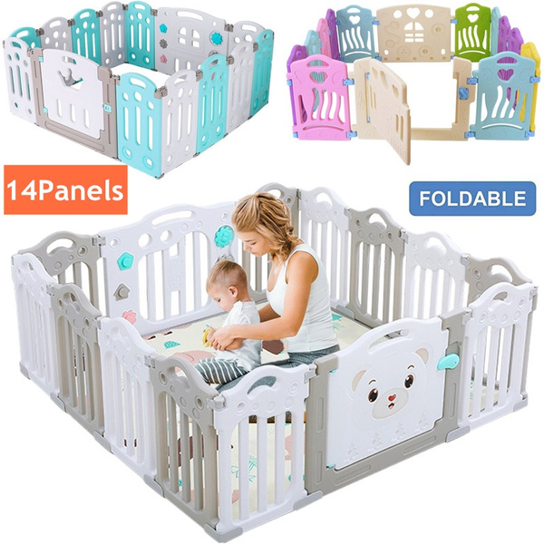 colorful baby play yard