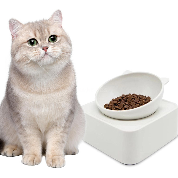 350g Cat Bowl Cat Shaped Pet Feeders Magnetic Adjustable Raised Non Slip Pet Bowl Portion Control Food Bowl for Pet Cat Dog