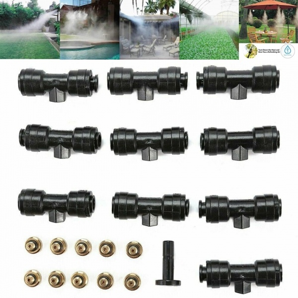Irrigation Misting Nozzles-Kit Patio Cooling System Irrigation Accessories Set 