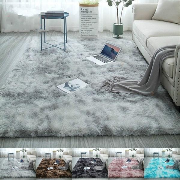 Plush Carpets Living Room Soft Fluffy Rug Home Decor Shaggy Carpet Bedroom Sofa Coffee Table Floor Mat Gradient Color Fluffy Bedroom Carpet Fashion Home Decorations Wish