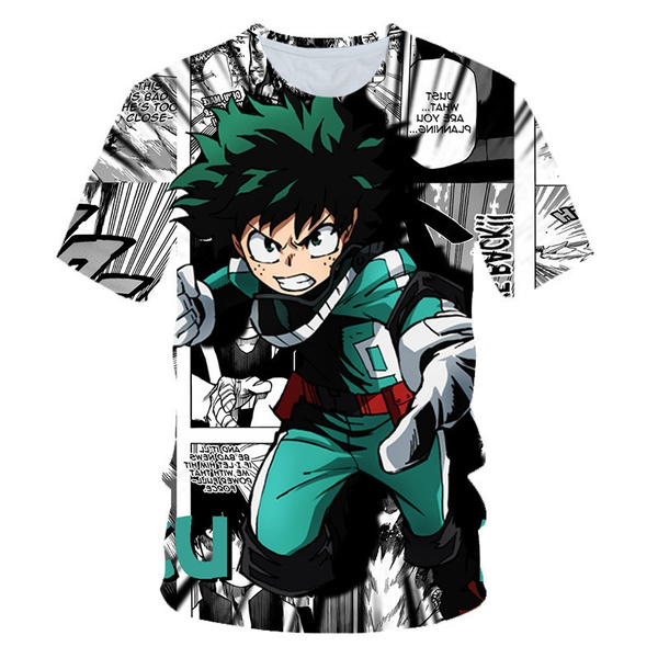 My Hero Academia Anime Midoriya Izuku Summer Short Sleeve T-shirt | Wish