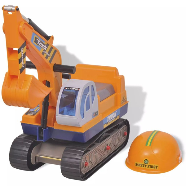 Ride-on Excavator Plastic Yellow Kinderbagger Kunststoff Plastic ...