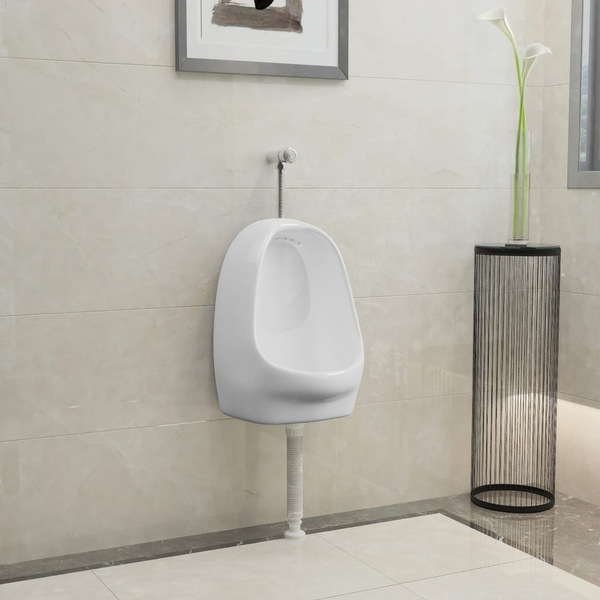 Wall Hung Urinal with Flush Valve Ceramic White Wandurinal Wandmontage ...