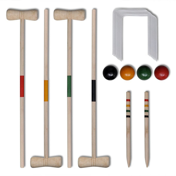 4 Player Wooden Croquet Set Krocket-Set Holz Houten Croquet Set ...