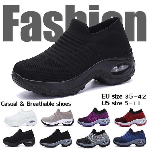 New Women's Casual Light Shoes Fashion Socks Sports Shoes Breathable ...