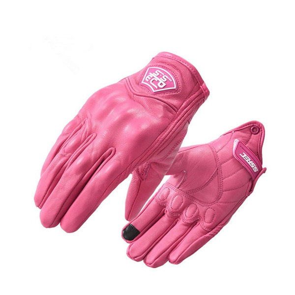 Pink best sale motorbike gloves