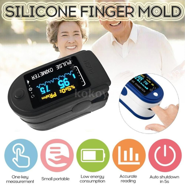 OLED Display Fingertip Oximeter B-lood Oxygen Pulse Rate Monitor ...