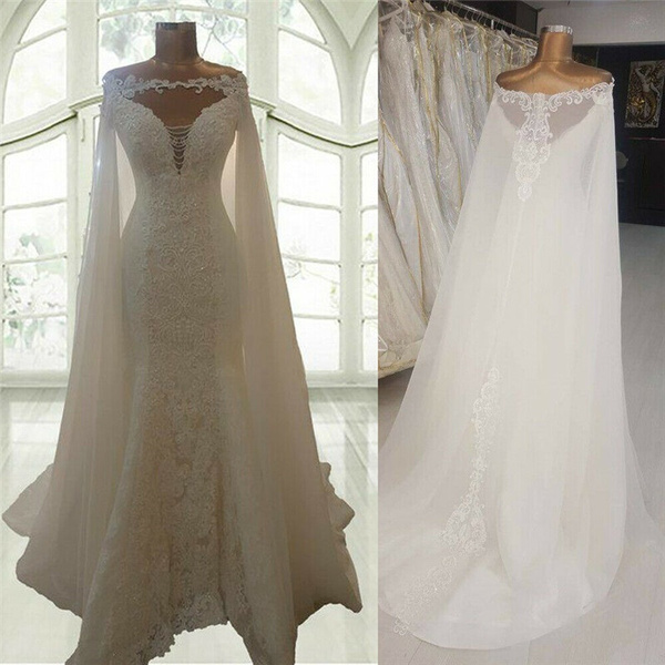 Custom Wedding Cape Lace Applique Wedding Bridal Jacket Cloak Capes ...