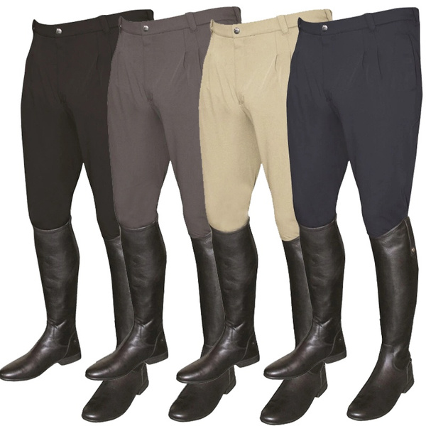 Mens Horse Riding Pirate Pants Equestrian Trousers Plus Size (No Boots)
