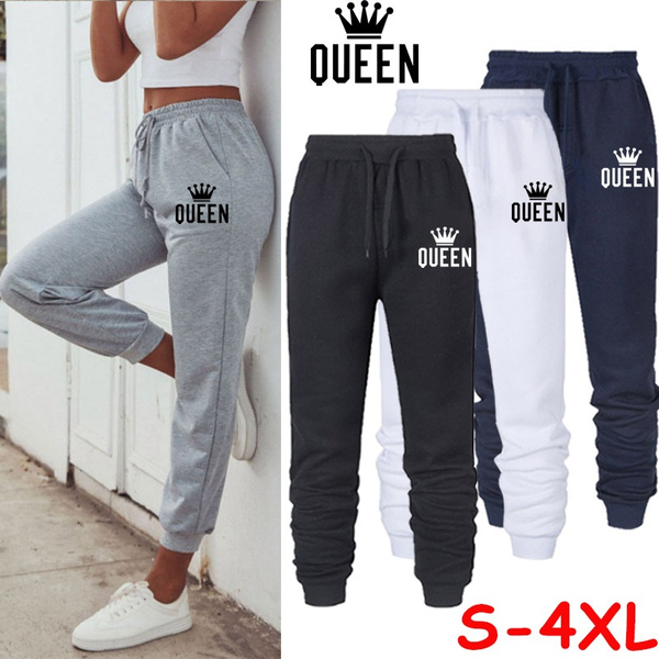 Queen Printed Pantalones de chándal para mujer Pantalones largos sueltos  ocasionales Pantalones deportivos para correr Pantalones de mujer (S-4XL) |  Wish
