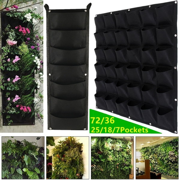 7/9/12/18/36/49/56/64/72 Pockets Vertical Garden Planter Wall-mounted ...
