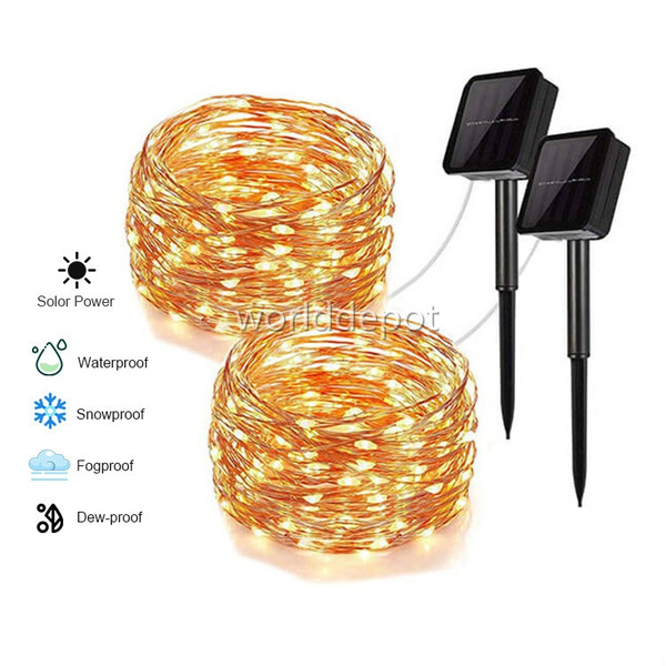 5M/10M/15M/20M 50/100/150/200LEDs Solar String Lights 8 Modes Solar