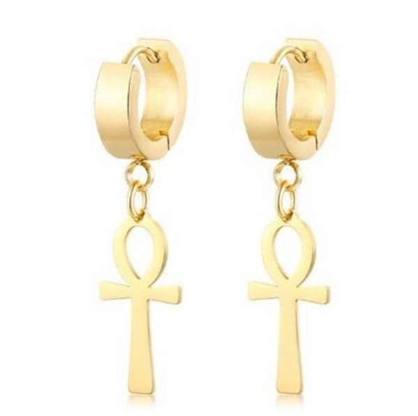 ankh mens earring