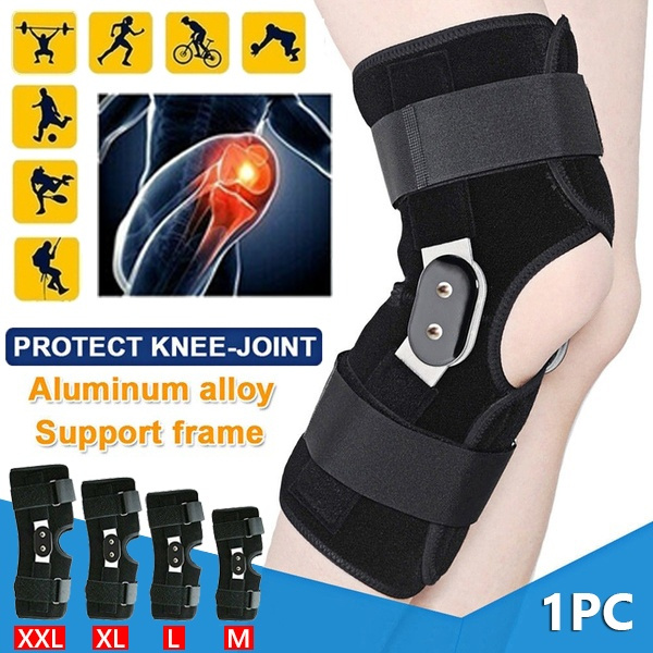 Aluminum alloy Support Knee Braces Arthritis Stabilizer Support Joint  Fixation Protection Strap Wrap Knee Pad with Hinge