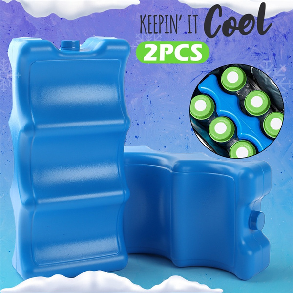 LotFancy 2Pcs Ice Packs for Coolers, Contoured Freezer Pack for lunch  boxes,Reusable 