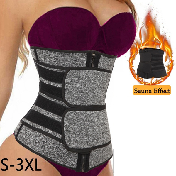 Waist Trainer for Women, Weight Loss Sports Girdle with Zipper