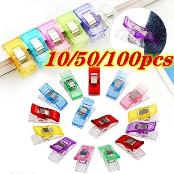 10/50/100 pcs Plastic Clips Colorful Sewing Craft Quilt Binding