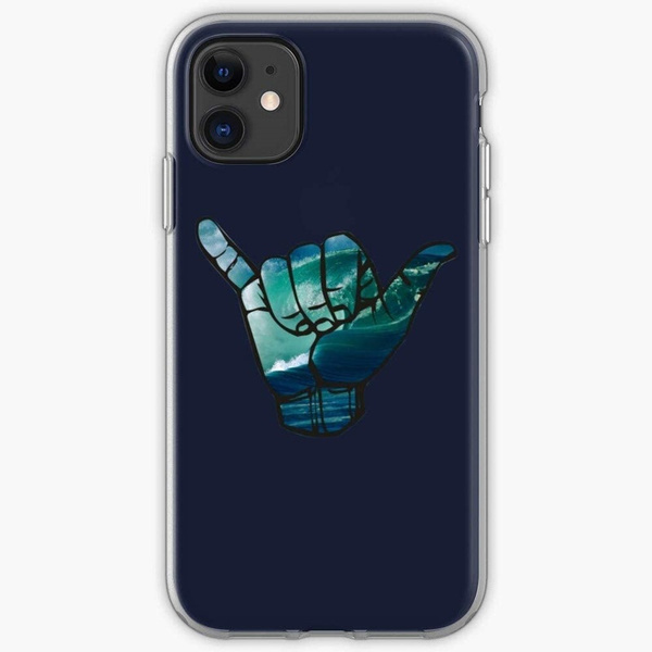 Surfers Beach Sign Surfing Surf Good Ocean Vibes Hand Phone Case Iphone 4S 5C SE 5S 6 X 7 8 9 10 11 Plus Samsung Galaxy S4 S5 S6 S7 S8 S9 S10 S11plus