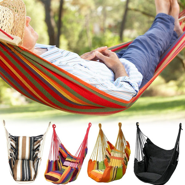 Hammock Chair Swing Chair Seat Travel Camping Hanging for Outdoor