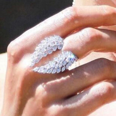 Women, Flowers, wedding ring, 925 silver rings