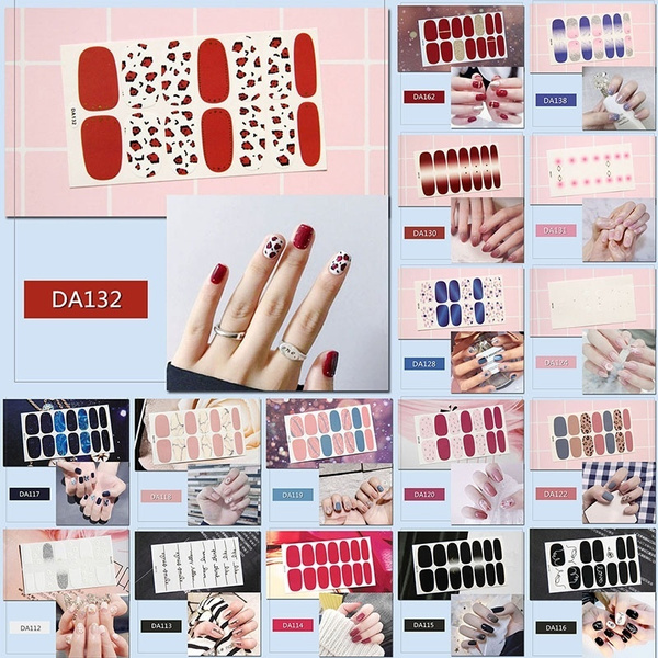 1PC(Included 14 Small Stickers)Colorful Pattern Nail Art Stickers