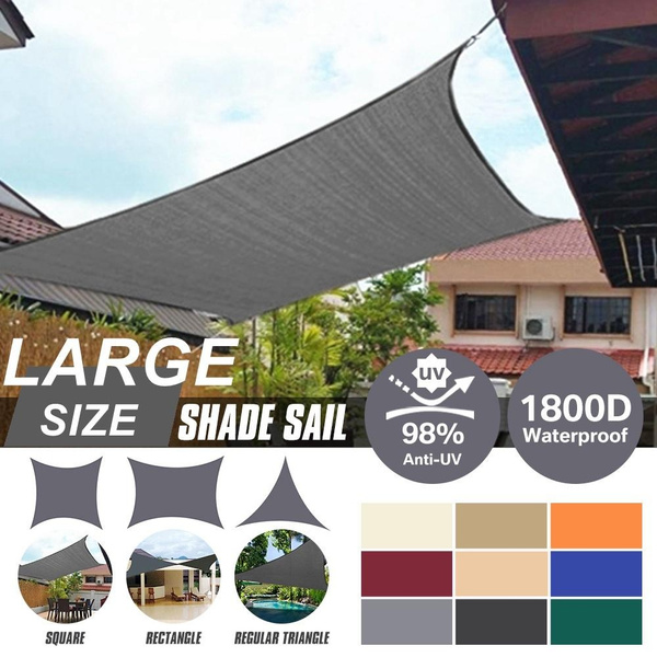 Details about   Waterproof Shade Sail Patio Awning Outdoor Garden Pool Sun Canopy Shelter Cover 