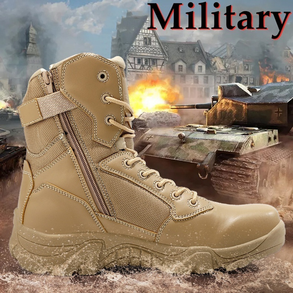 Combat Boots for Men Outdoor Water Proof Leather Buskin Army Boots  Camouflage Boots Military Boots Plus Size Breathable Hiking Boots Camping  Boots Mountain Boots Fishing Boots Work Boots US6.5-13