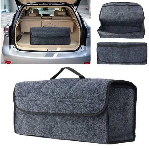 Grey Large Anti Slip Car Trunk Boot Storage Organiser Case Tool Bag Holder